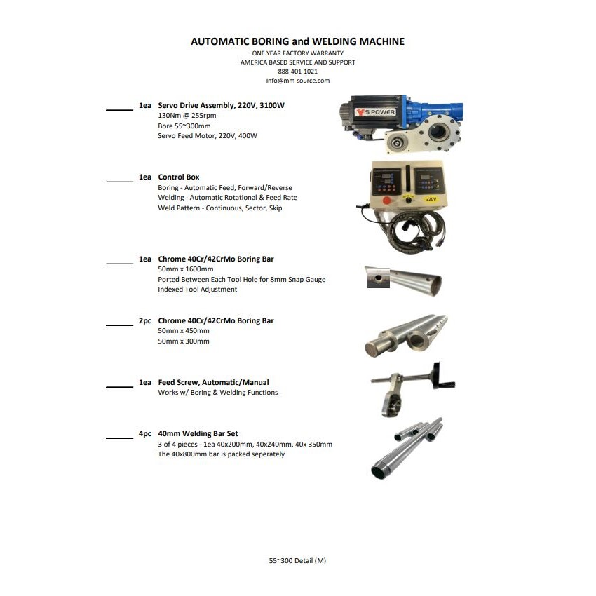 Complete 50mm Line Boring & Bore Welding Kit with Milwaukee Organizer