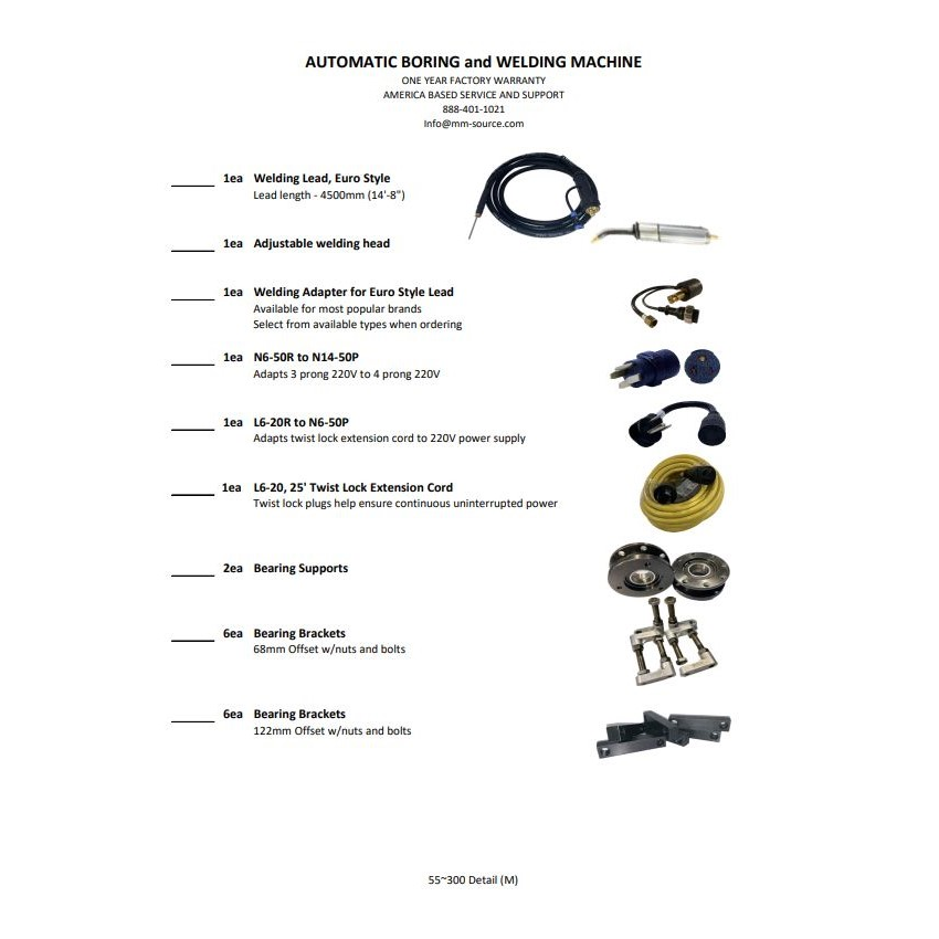 Complete 50mm Line Boring & Bore Welding Kit with Milwaukee Organizer