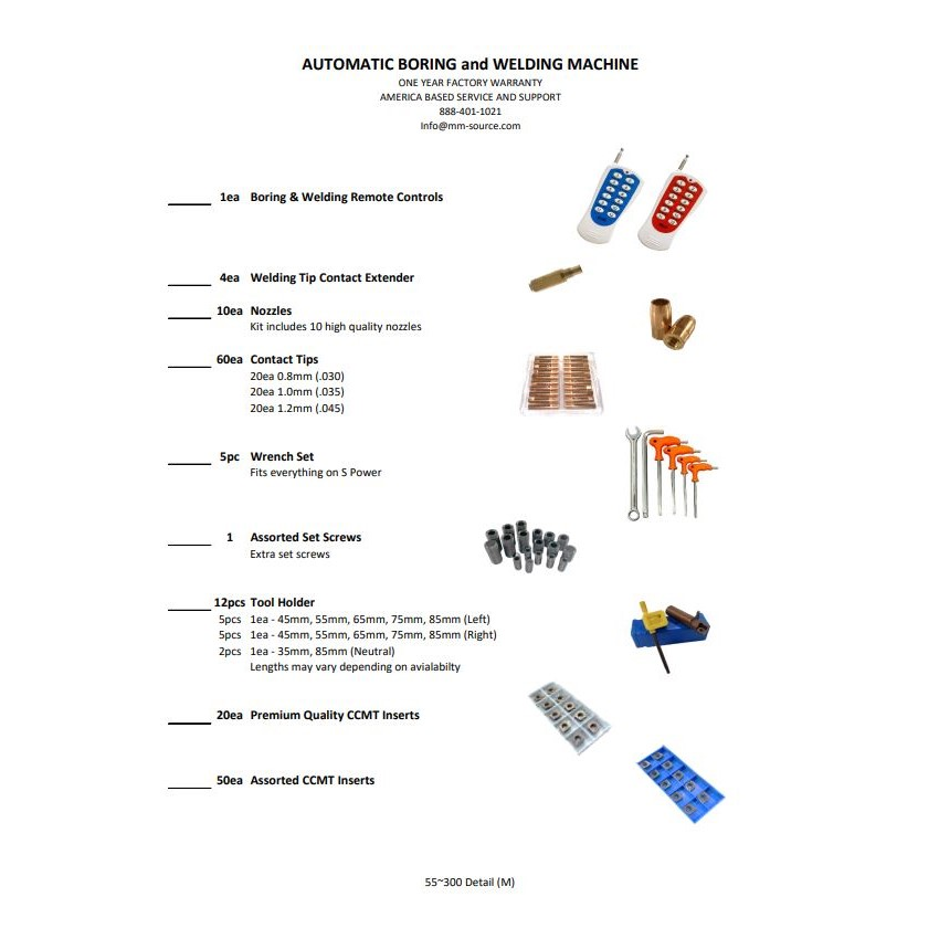 Complete 50mm Line Boring & Bore Welding Kit with Milwaukee Organizer