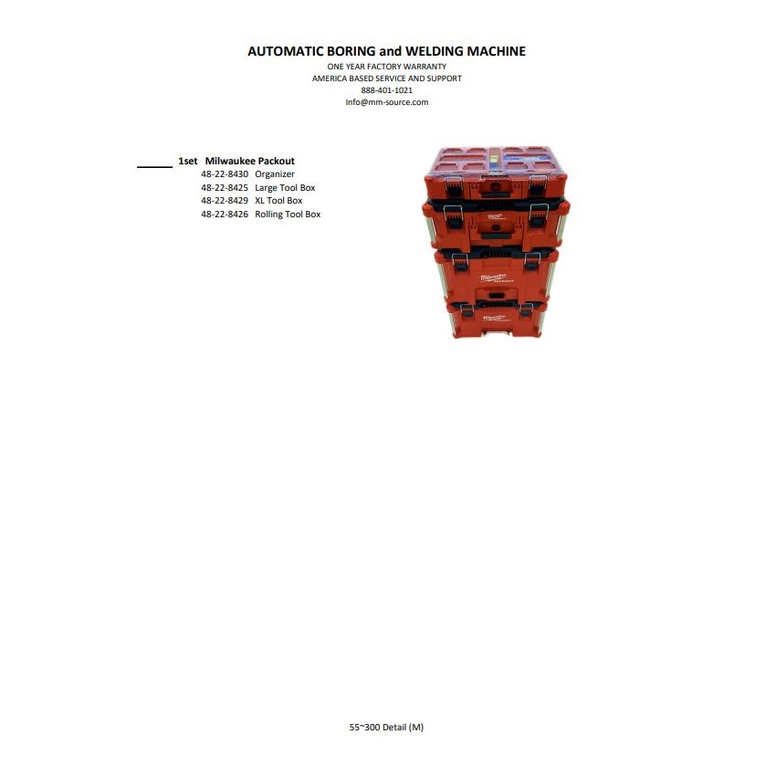Complete 50mm Line Boring & Bore Welding Kit with Milwaukee Organizer