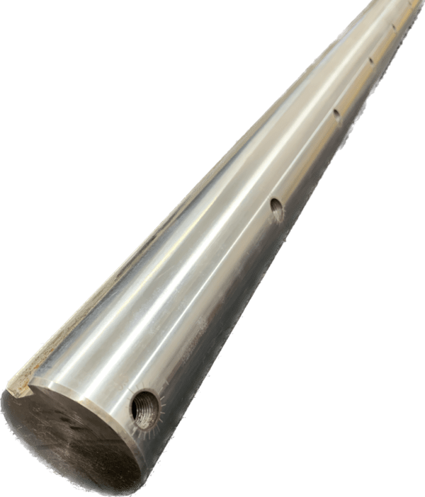 A Metallic Rod With Hole For Screws